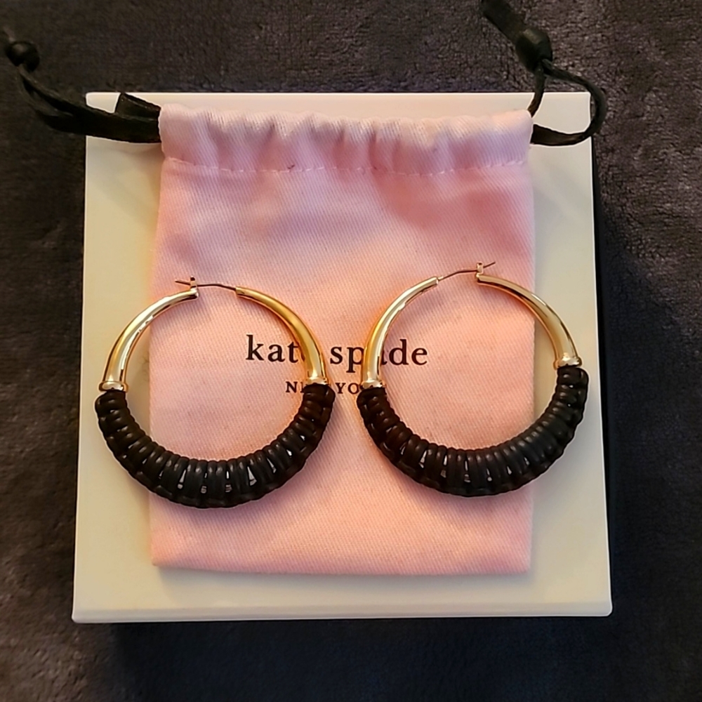 Kate Spade Bohemian Leather Hoops